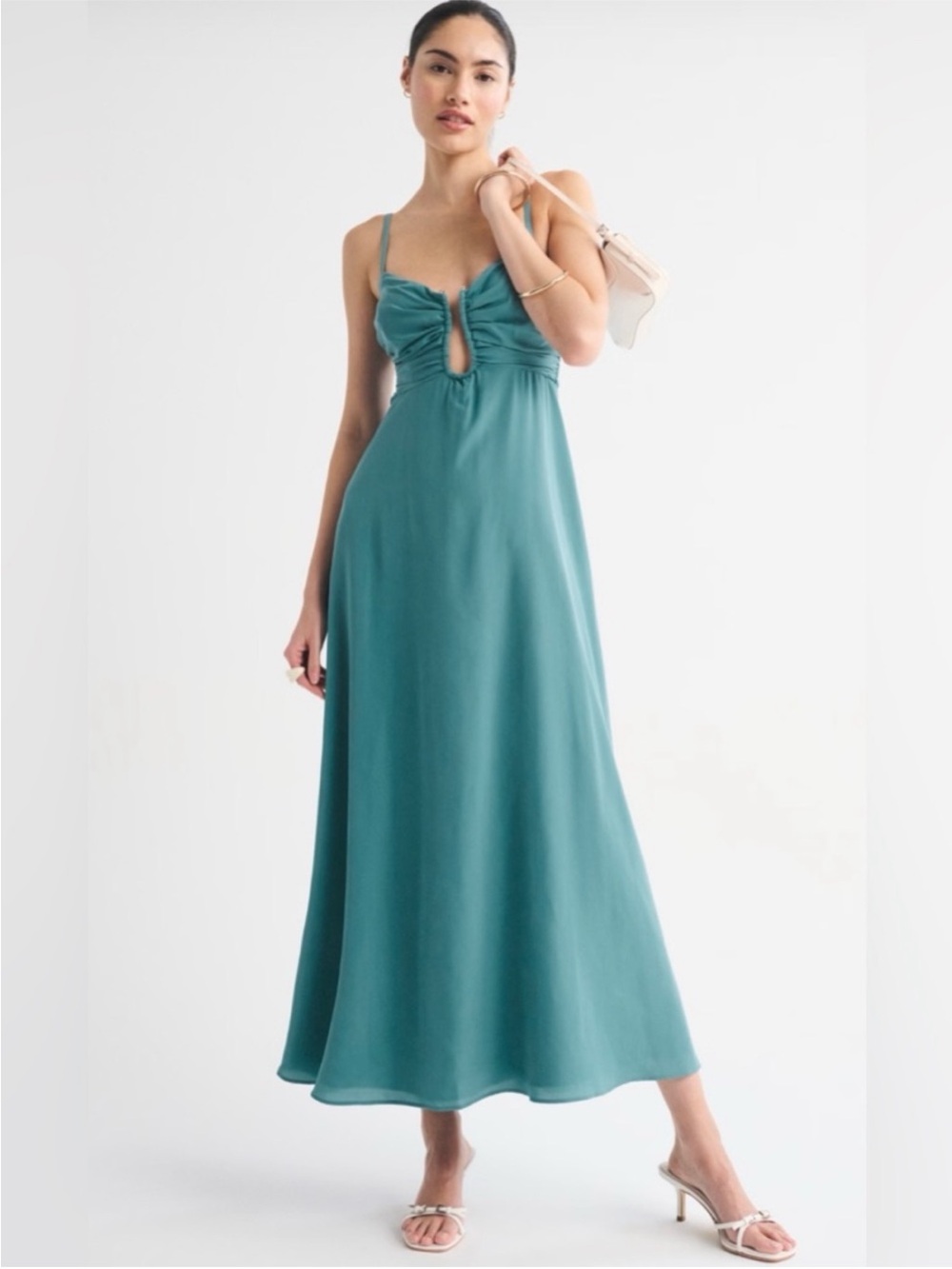 Abercrombie & Fitch Bra-Free Hardware Maxi Dress NEW WITH TAGS